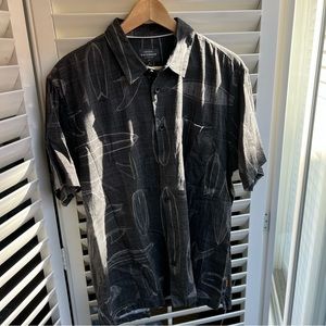 Quicksilver Waterman Surfboard Short Sleeve Button Up Shirt Size L